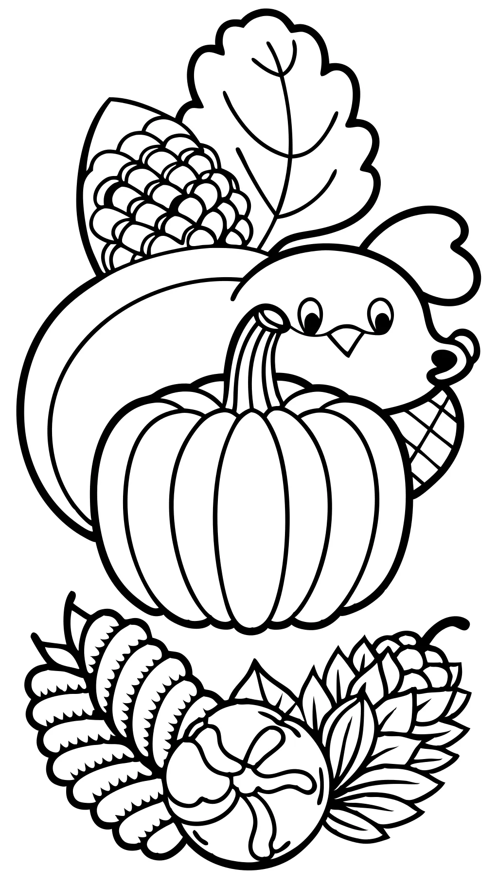 coloriages gratuits de Thanksgiving pour adultes